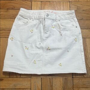 Cat & Jack Floral Embroidered White Skirt